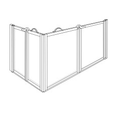 CORNER ENTRY BIFOLD PRO DOORS 1200 X 700MM RH, OPTION E, FOR TRAY