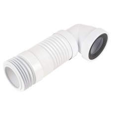 McAlpine 90 Degree Flexible Tail WC Connector White WC-CON8F
